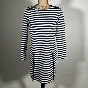 Michael Kors Navy Blue & White Striped Dress. M